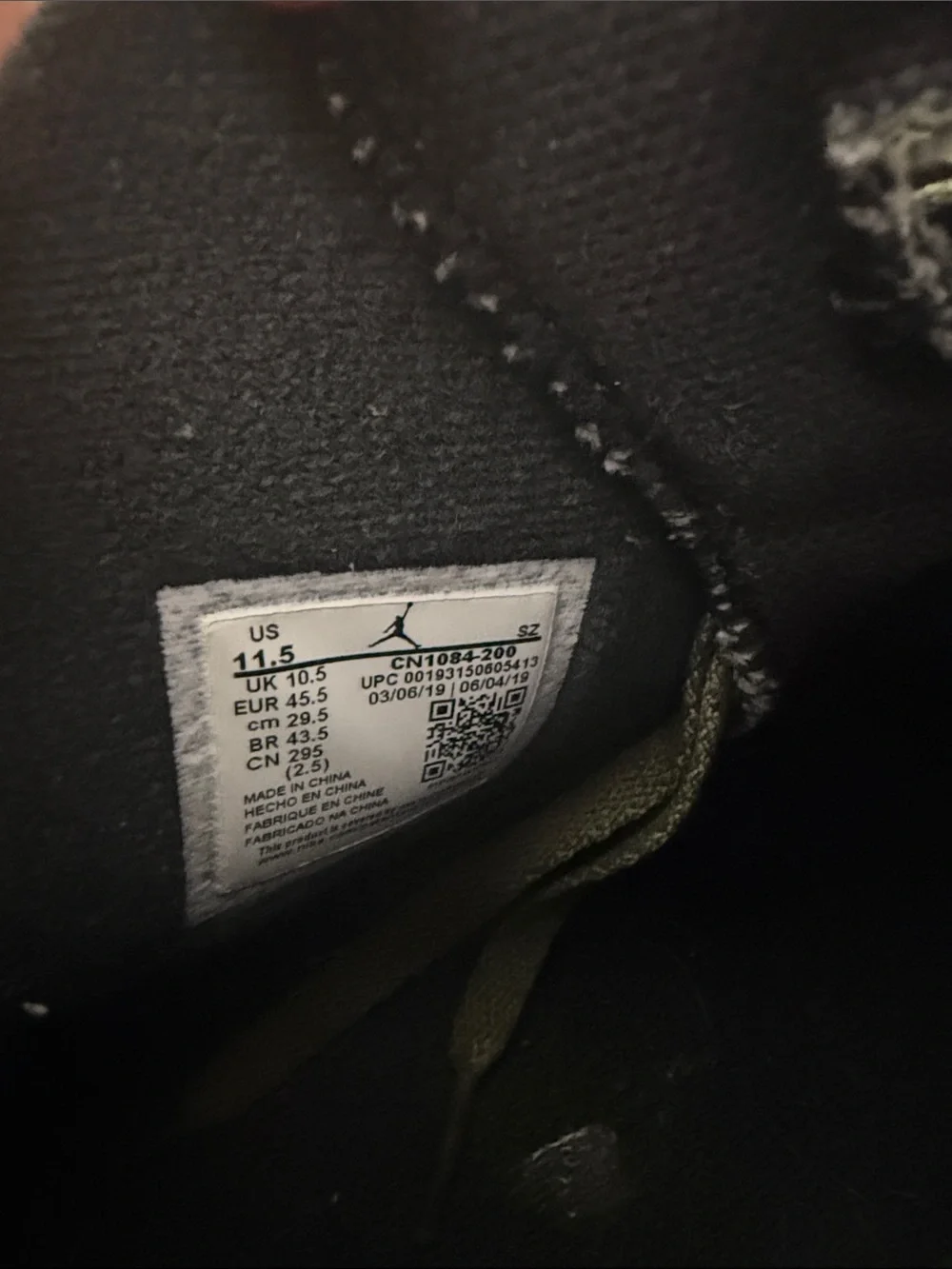 Travis Scott Jordan Men’s Olive Green Sneakers with Red Jumpman Accents